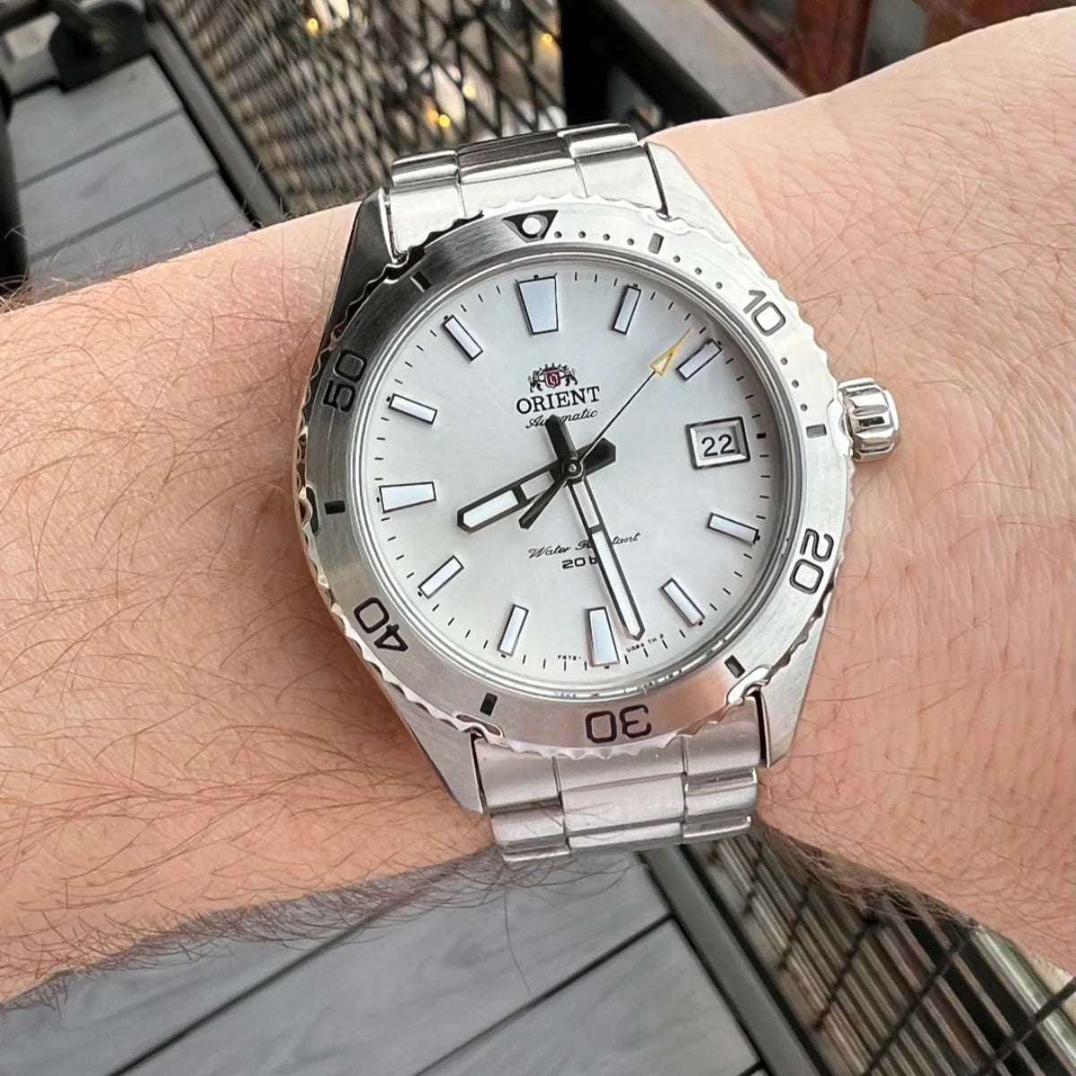 Orient Mako Automatic Sports White Dial Dive Watch RA-AC0Q03S30B