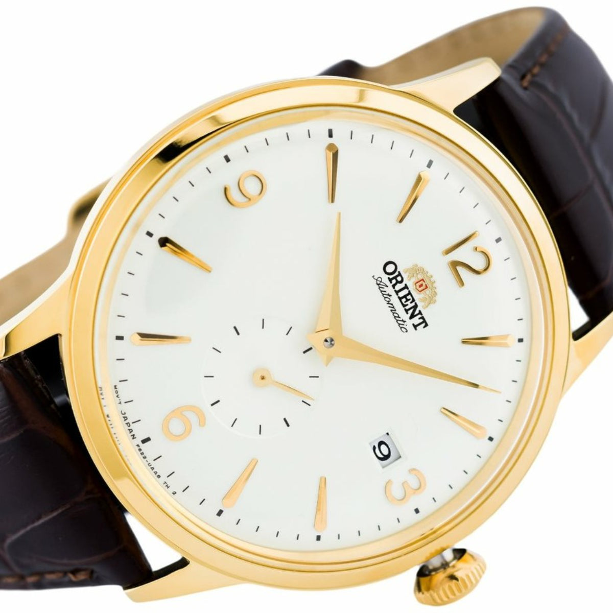 Orient Bambino Classic Vintage Style White Dial Leather Strap Unisex Dress Watch RA-AP0004S30B
