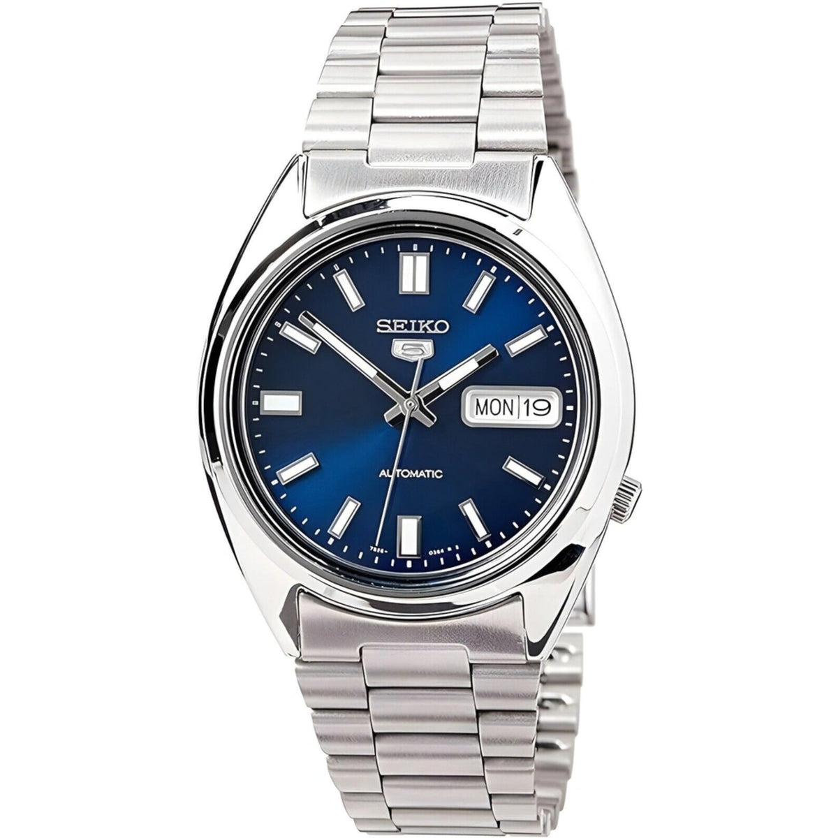 Seiko 5 Classic 38mm SNXS77K1 blue dial front view
