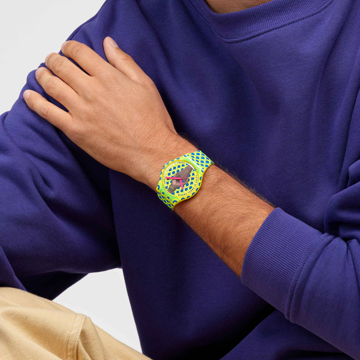 Swatch Unity Always Quartz Yellow Dial Unisex Watch SO29Z148