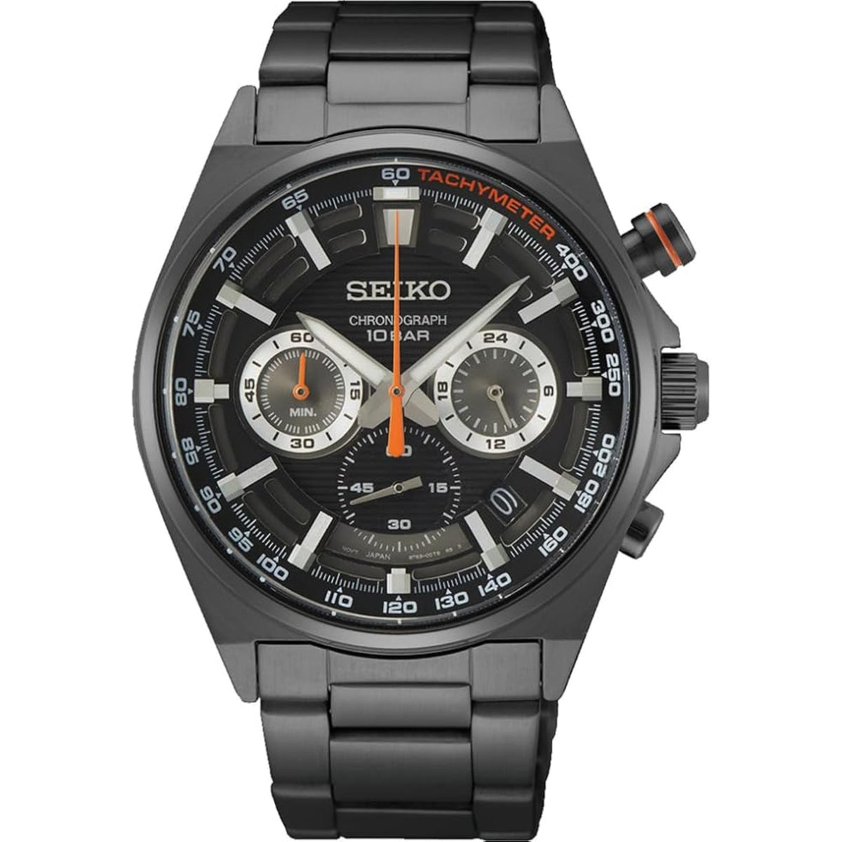 Seiko Essentials Quartz Black Dial Steel Strap Men's Watch SSB399P1