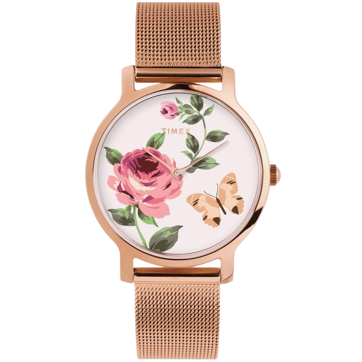 Timex Floral Multi-Coloured Dial Women's Watch TW2U19000