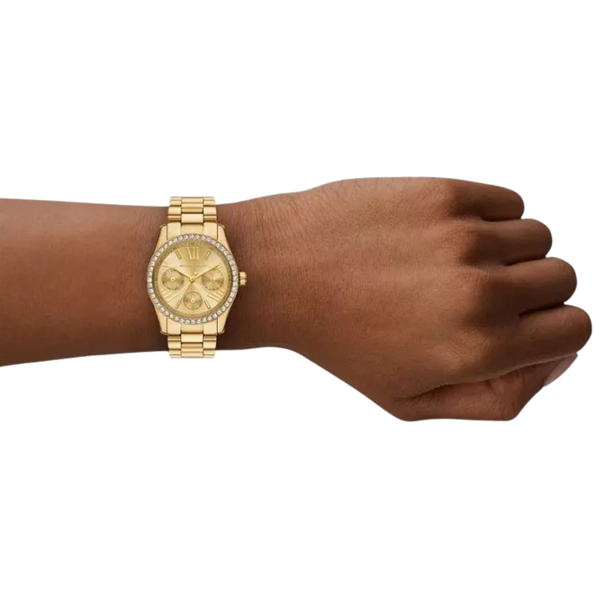 Michael Kors Lexington MK4982 steel ladies watch on wrist lifestyle view