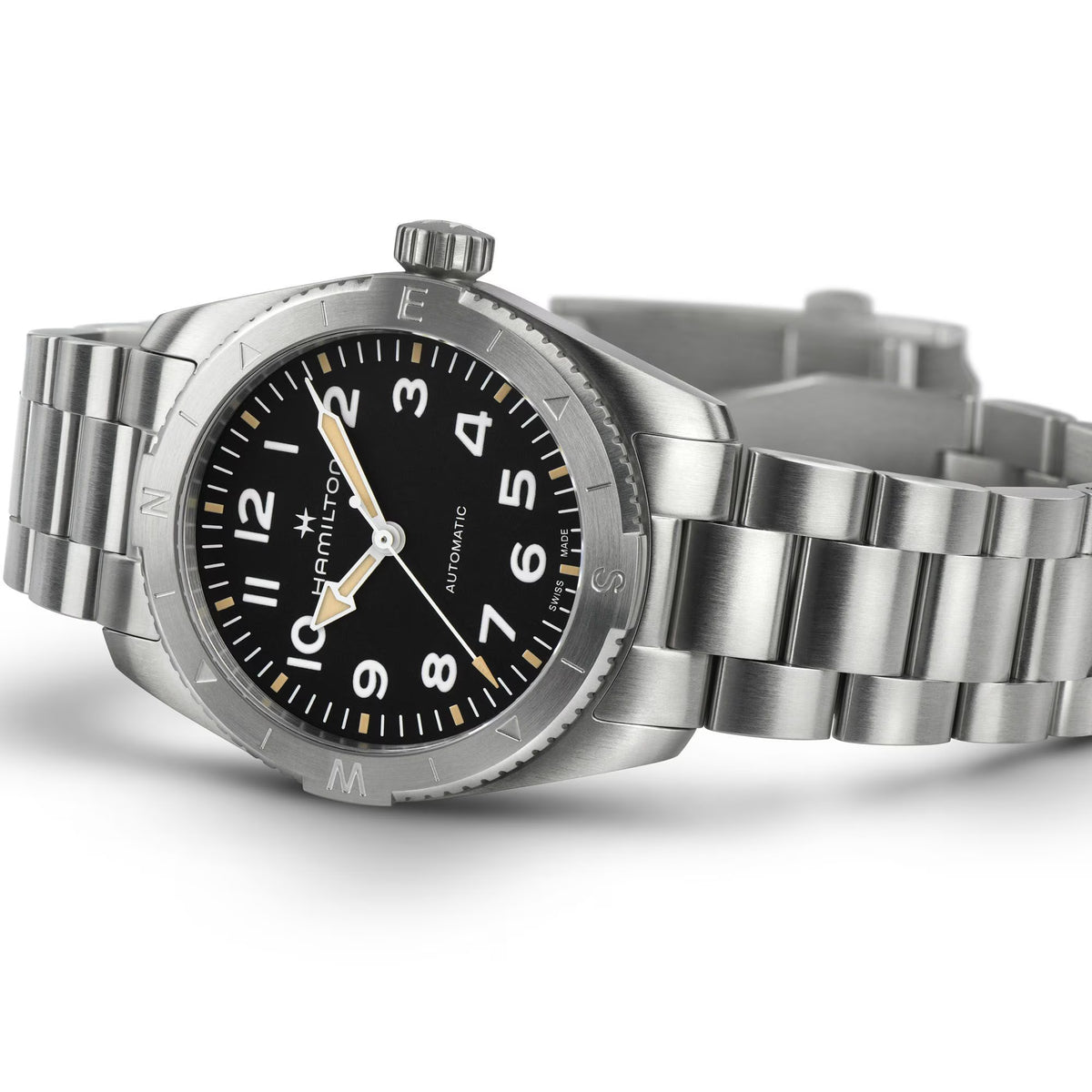 Hamilton Khaki Field Expedition automatic watch with a black dial