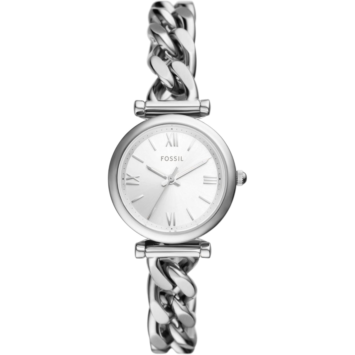 Fossil Carlie Silver Dial Steel Strap Women's Watch ES5331