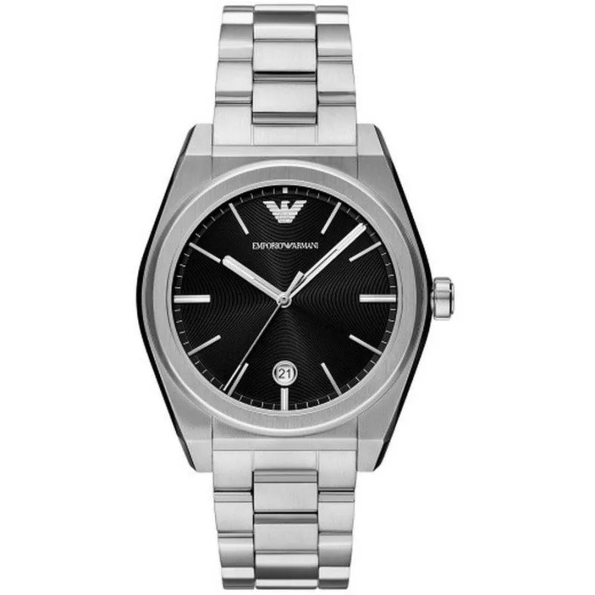 Emporio Armani Quartz Black Dial Steel Strap Men's Watch AR11622