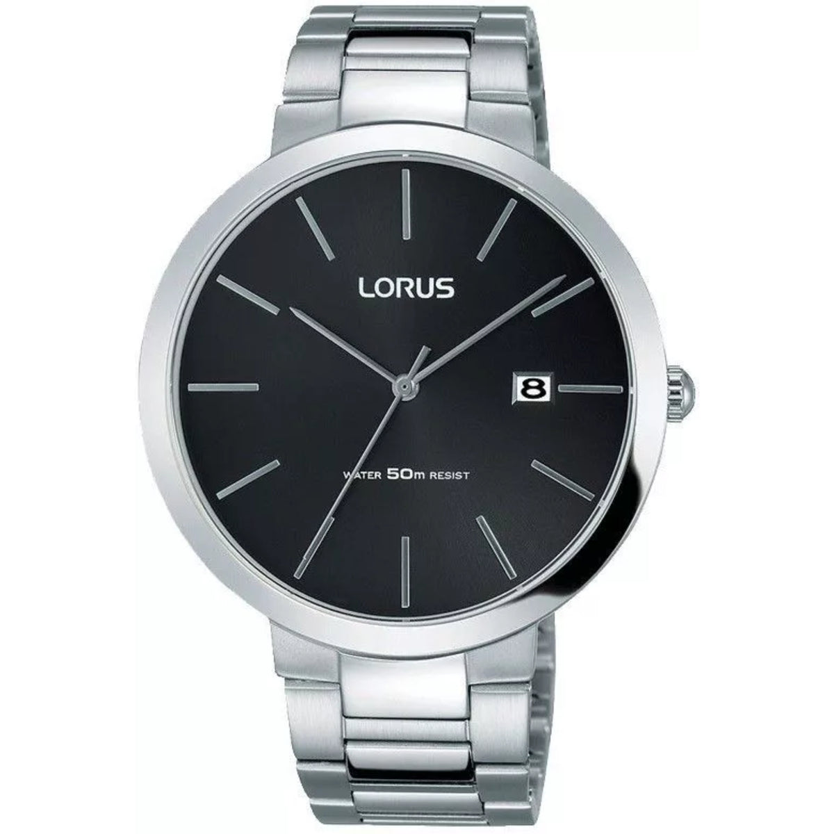 Lorus Dress Stainless Steel Black Sunray Dial Men's Watch RS989CX9 - WatchNation
