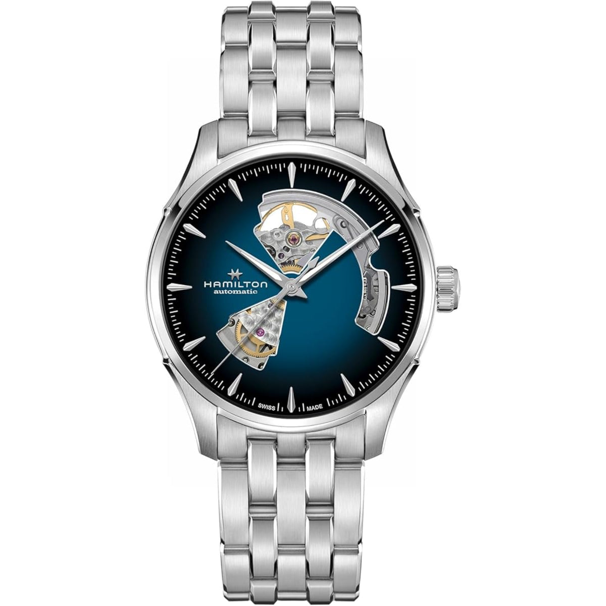 Hamilton Jazzmaster Open Heart Blue Dial Steel 40mm automatic watch H32675140 front view