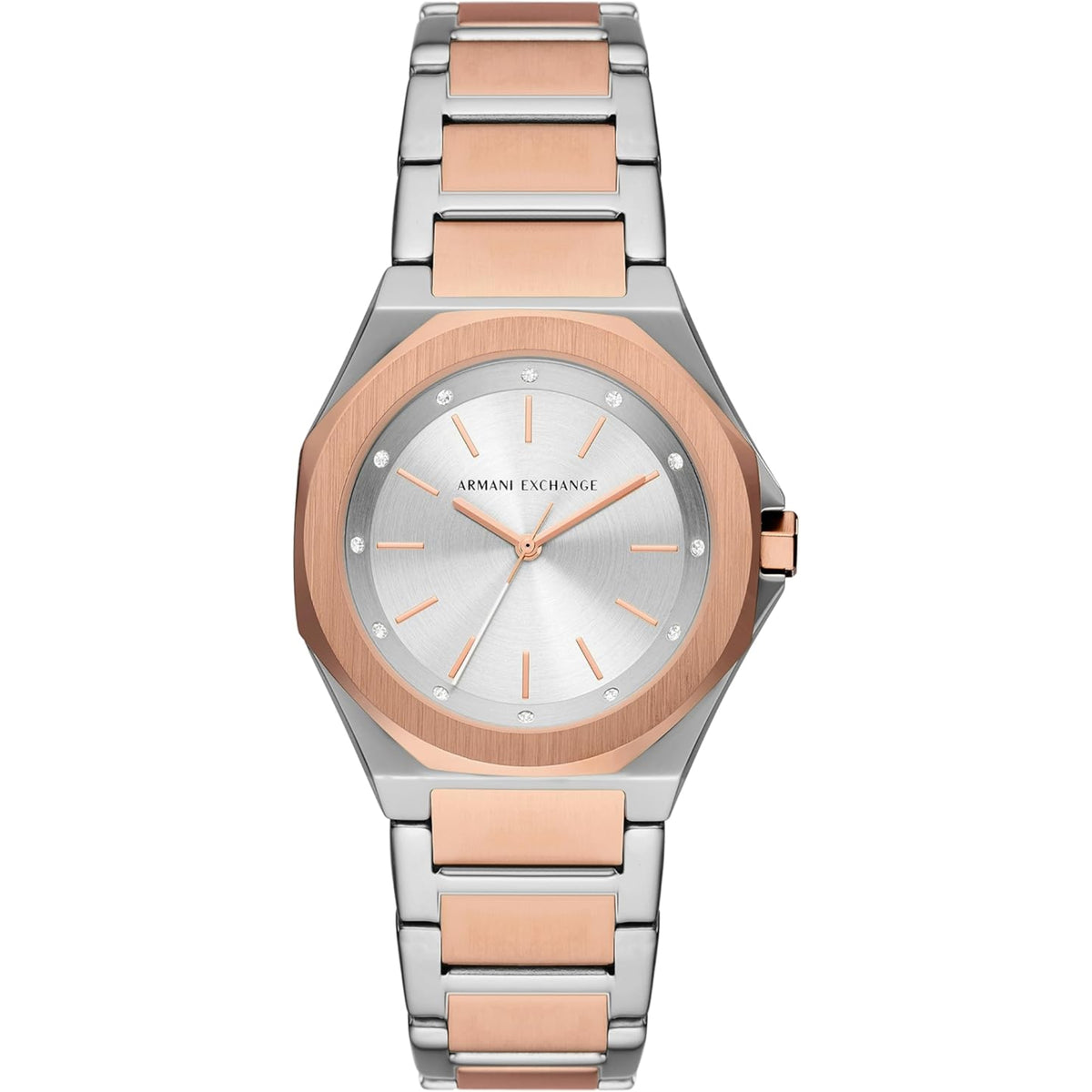 Armani Exchange Andrea Quartz Silver Dial Steel Strap Women's Watch AX4607