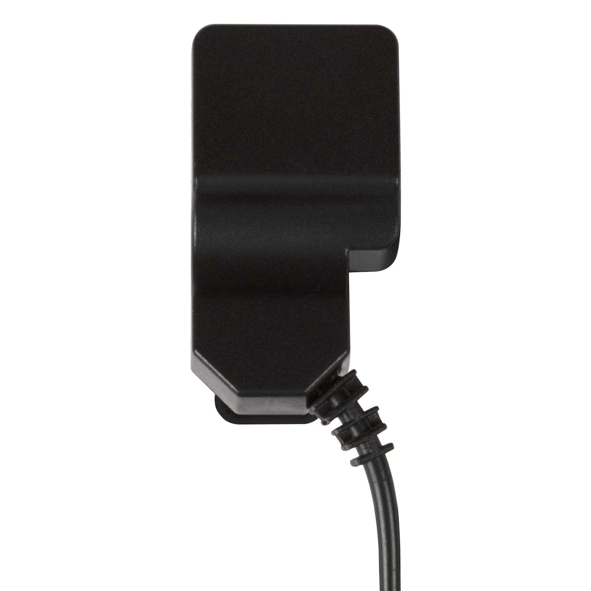 Black smartwatch charging cradle with attached cable
