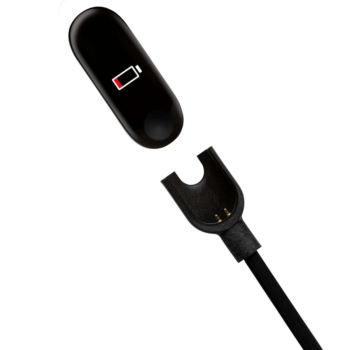 Black charging cable with small connector for activity tracker watch