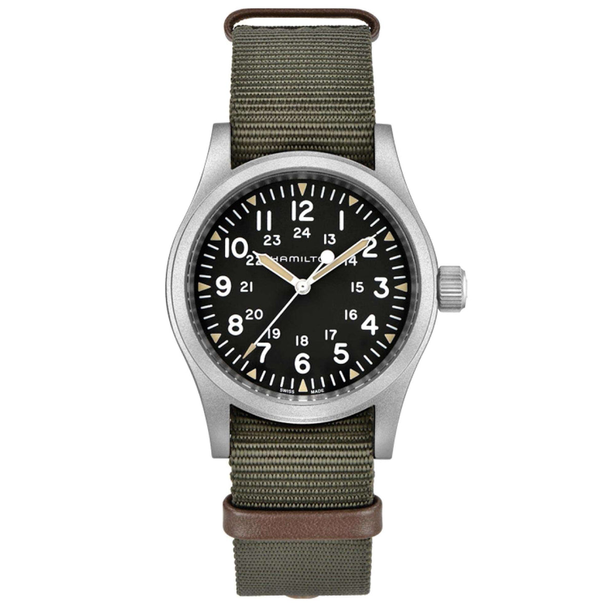 Hamilton Khaki Field H69439931 black dial front view