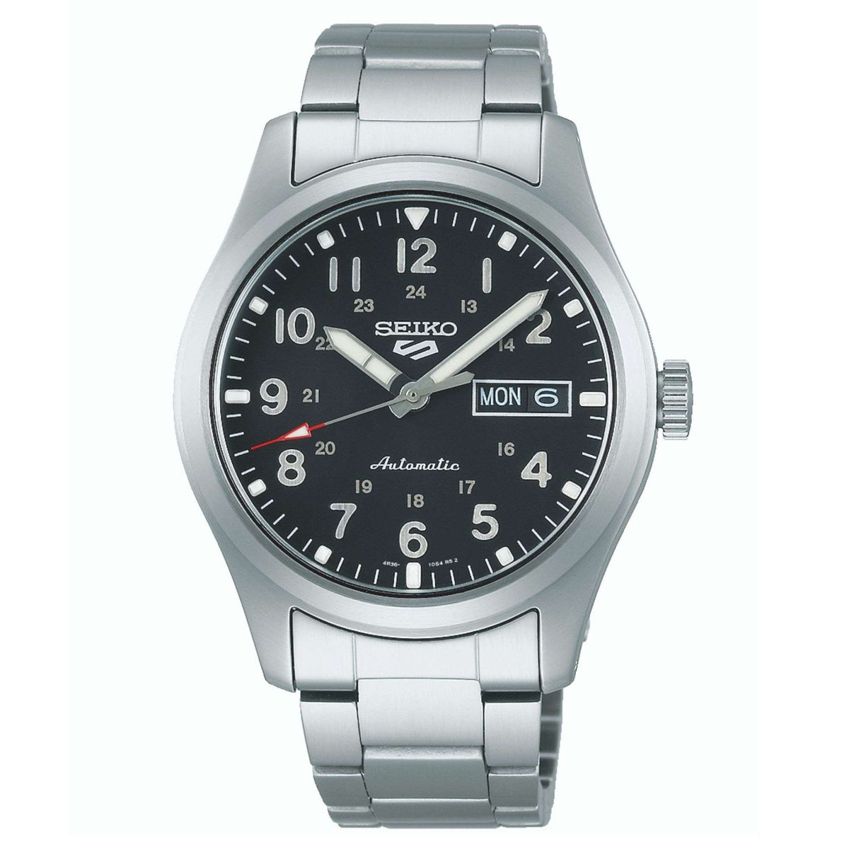 Seiko 5 Sports Automatic Movement Black Dial Stainless Steel Bracelet Men’s Watch SRPG27K1
