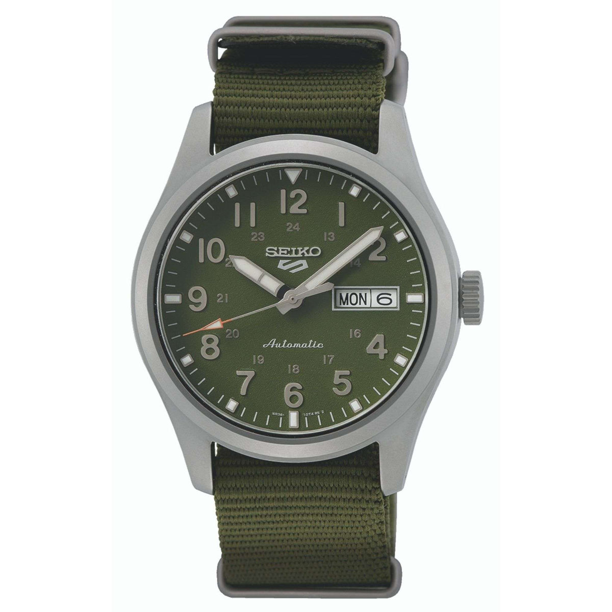 Seiko 5 Sports Automatic Movement Green Dial Nylon Bracelet Men’s Watch SRPG33K1