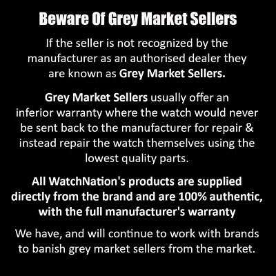 Grey market sellers warning information card