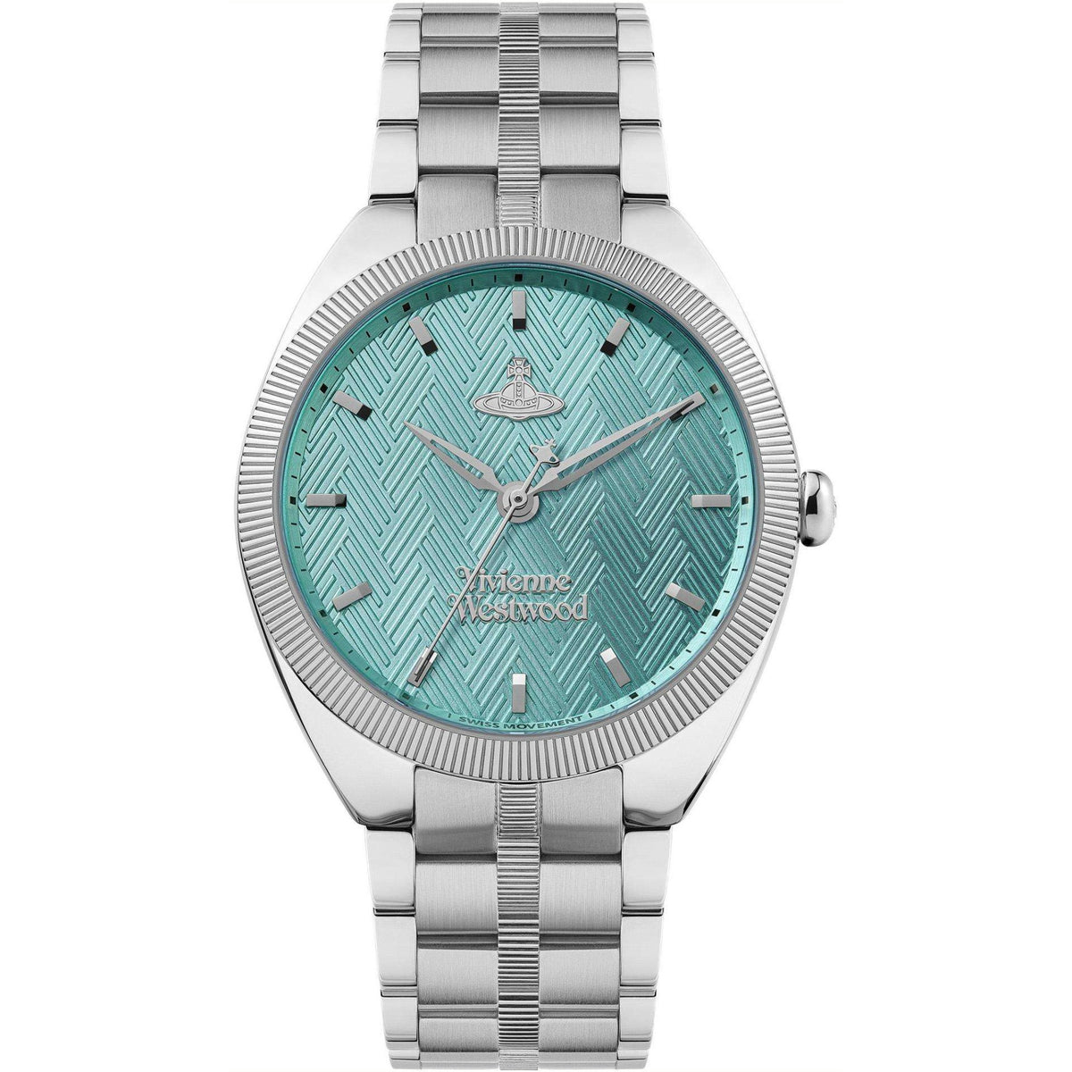 Vivienne Westwood The Mews Turquoise Dial Stainless Steel Bracelet Unisex Watch VV281TQSL