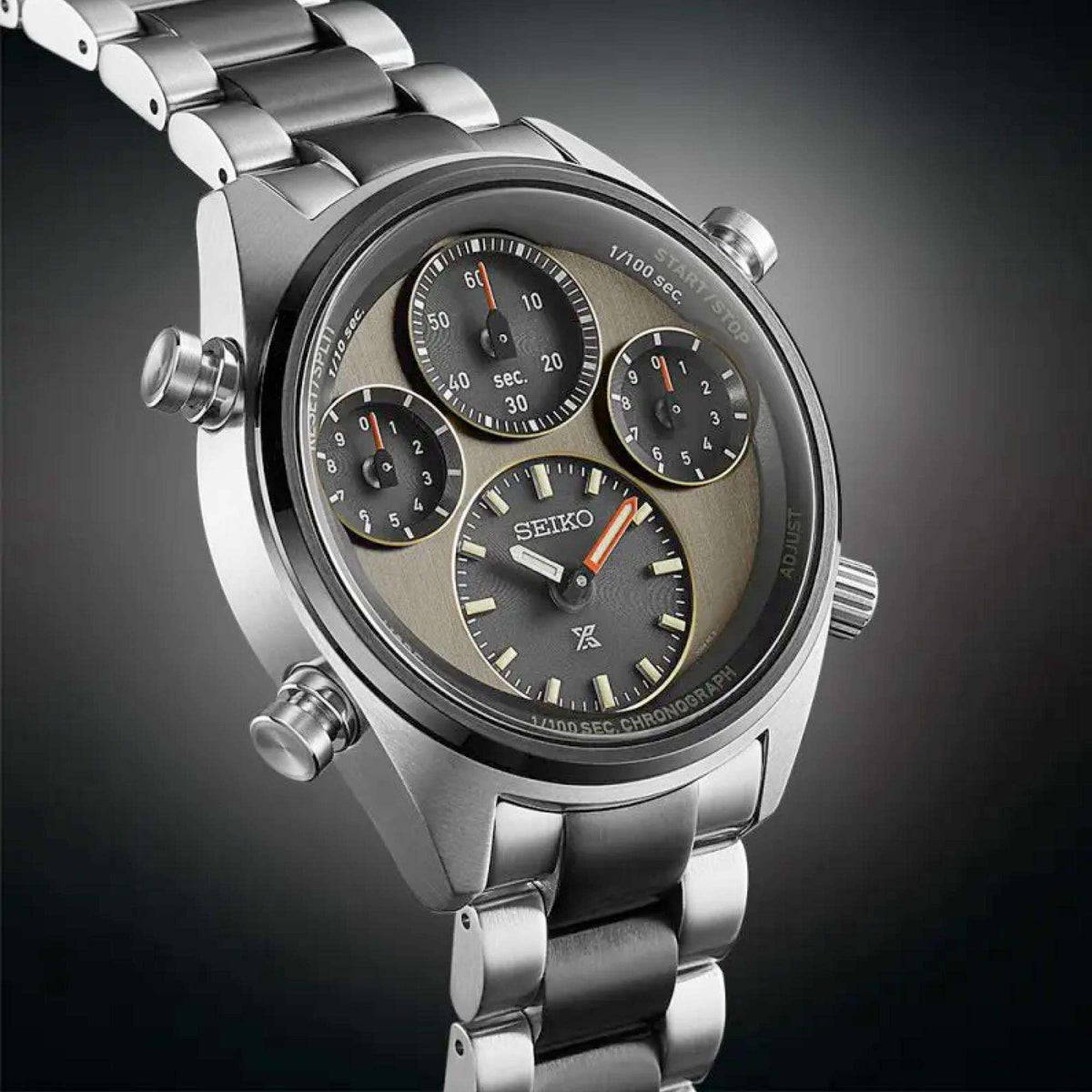 Seiko Prospex Speedtimer SFJ005P1 side profile view