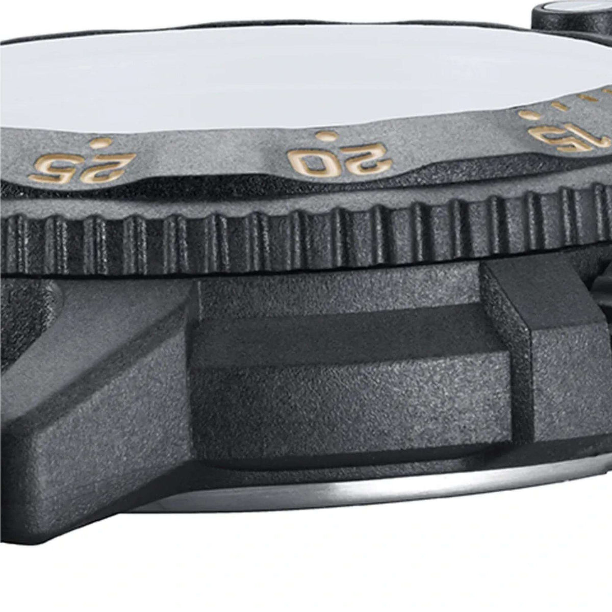 Close-up of the black CARBONOX bezel and edge construction on the Luminox Sea Original Navy SEAL 3000 Evo XS.3010.EVO.S