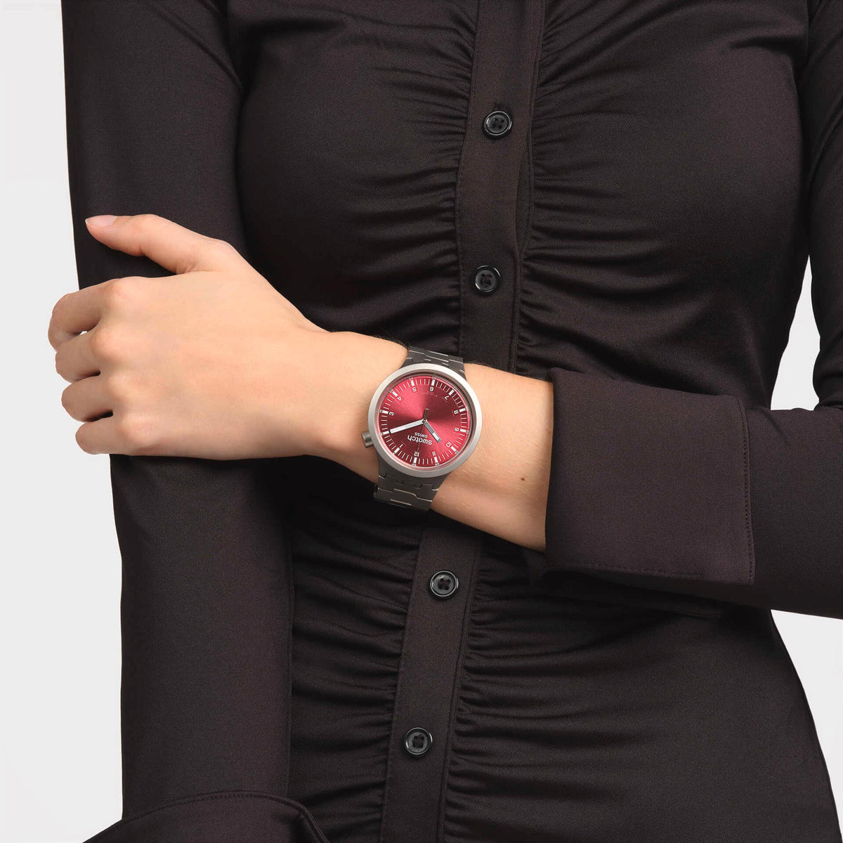 Swatch SB07S104G Big Bold Scarlett Shimmer Unisex Watch