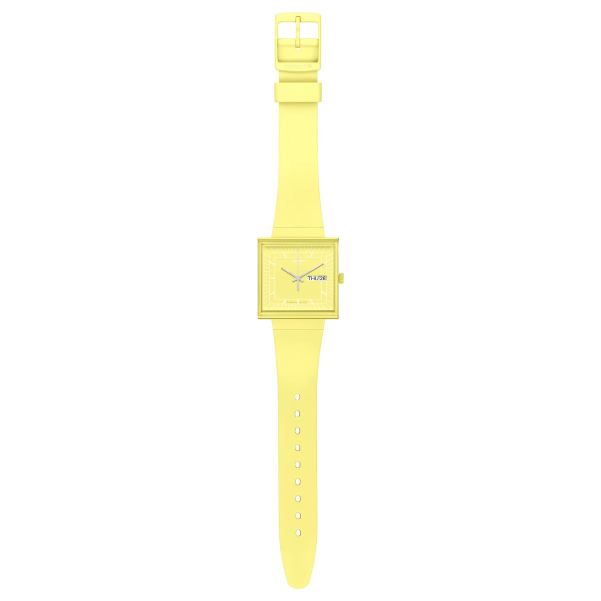 Swatch WHAT IF…LEMON? SO34J700 full length yellow biosourced strap view