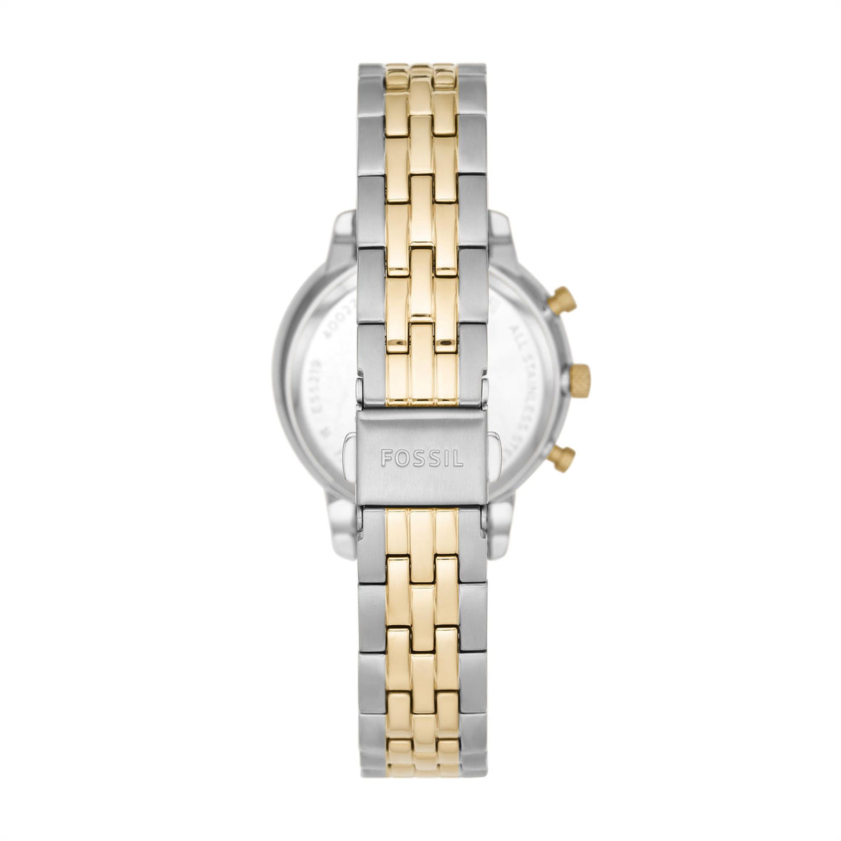 Fossil Neutra chronograph watch with two-tone steel bracelet and white dial