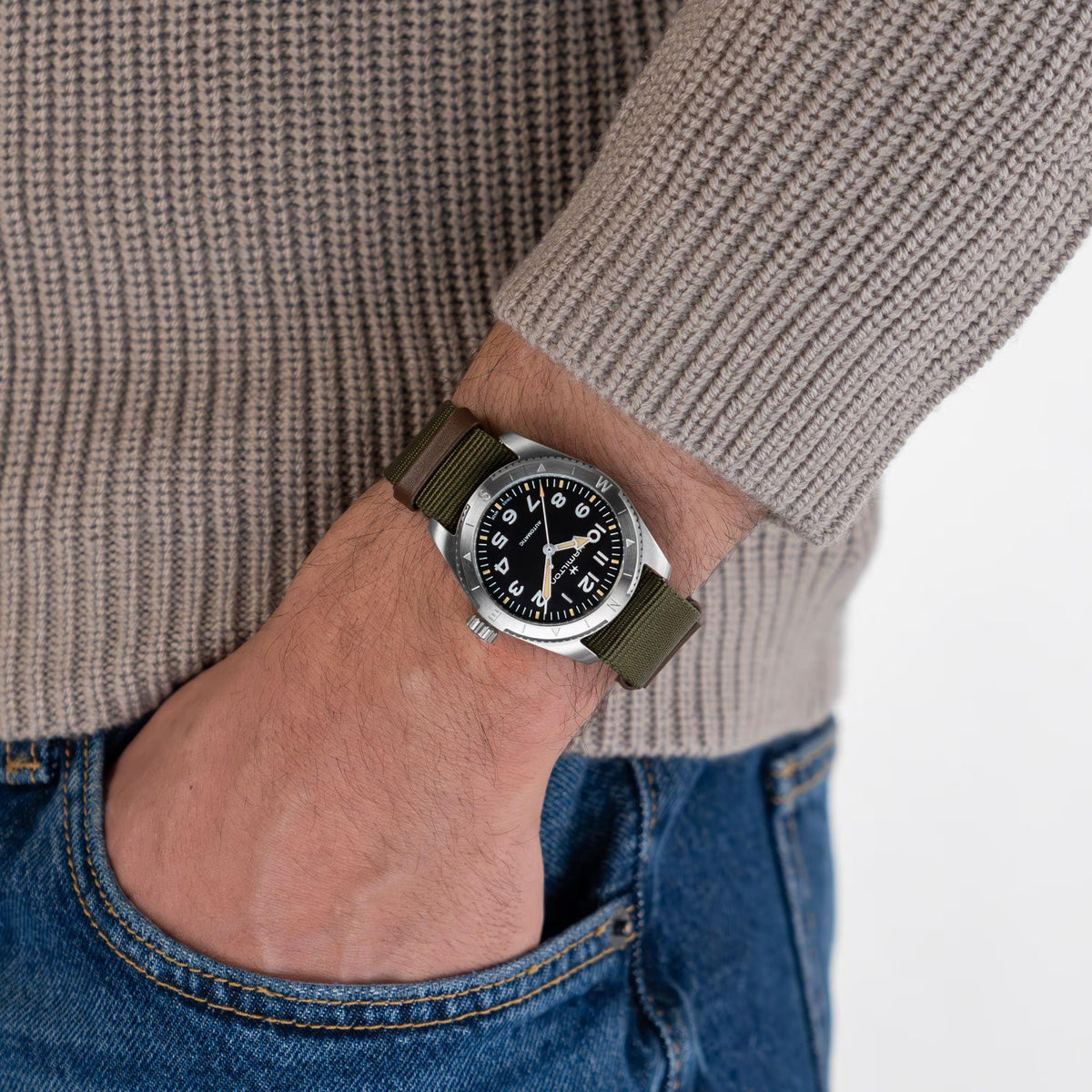 Hamilton Khaki Field Expedition H70315931 41mm automatic watch on wrist
