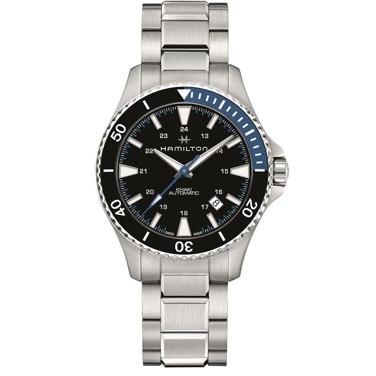 Hamilton Khaki Navy Scuba 40mm Black Dial Steel automatic watch H82315131 front view