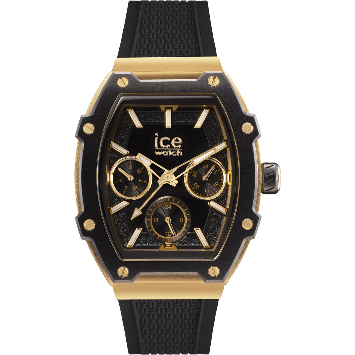ICE Boliday Black Gold Black Dial Silicone Strap Unisex Watch 022865