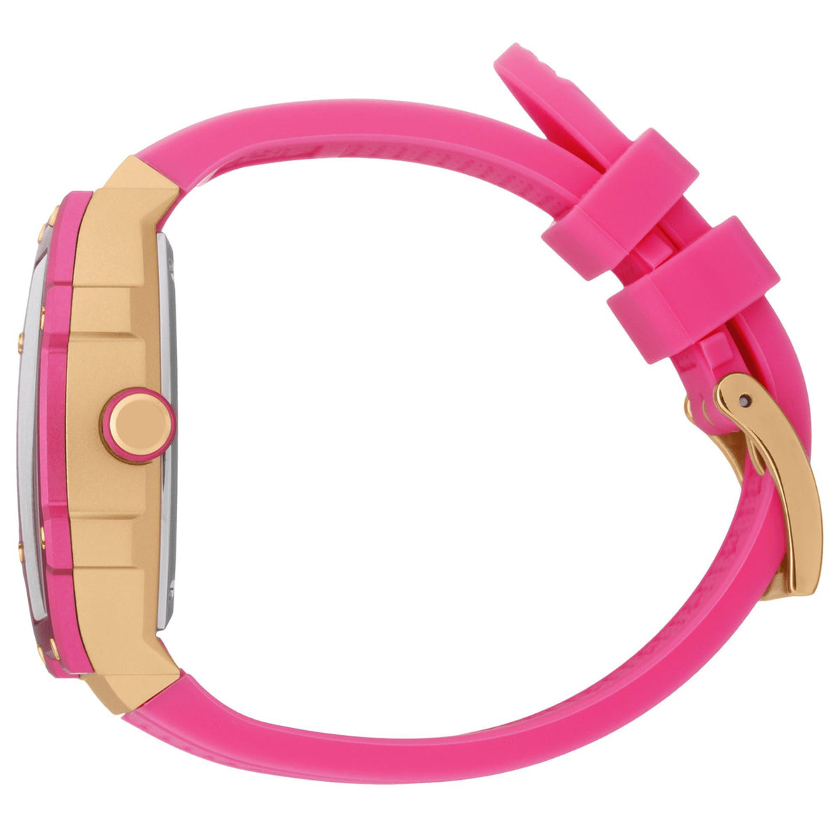 ICE watch quartz wristwatch, gold case sides with pink silicone strap