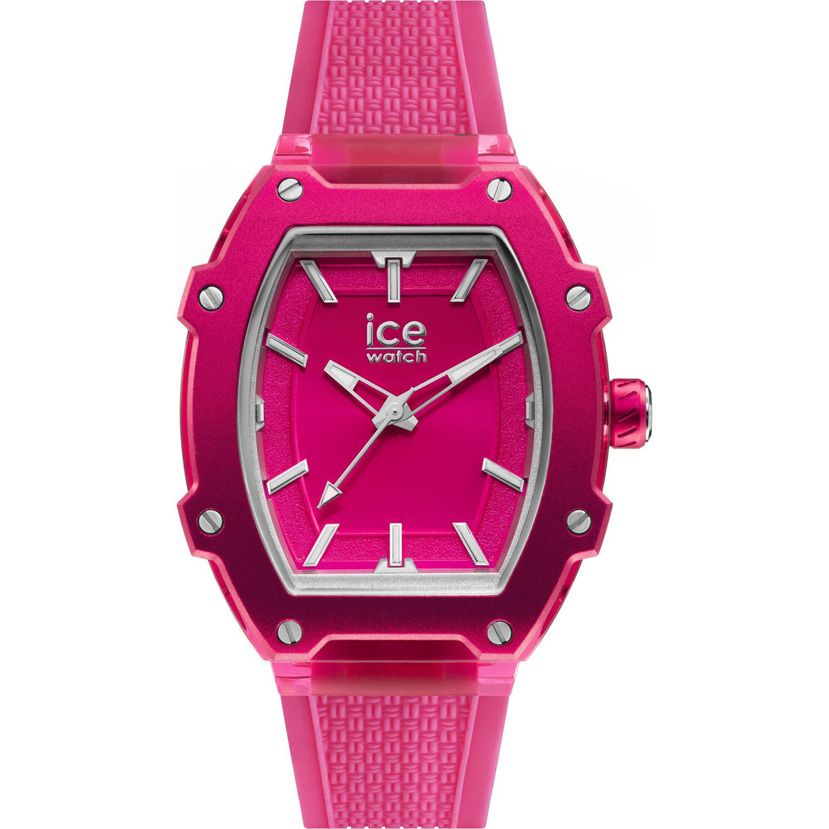ICE Boliday Quartz Flashy Pink Dial Silicone Strap Unisex Watch 023323