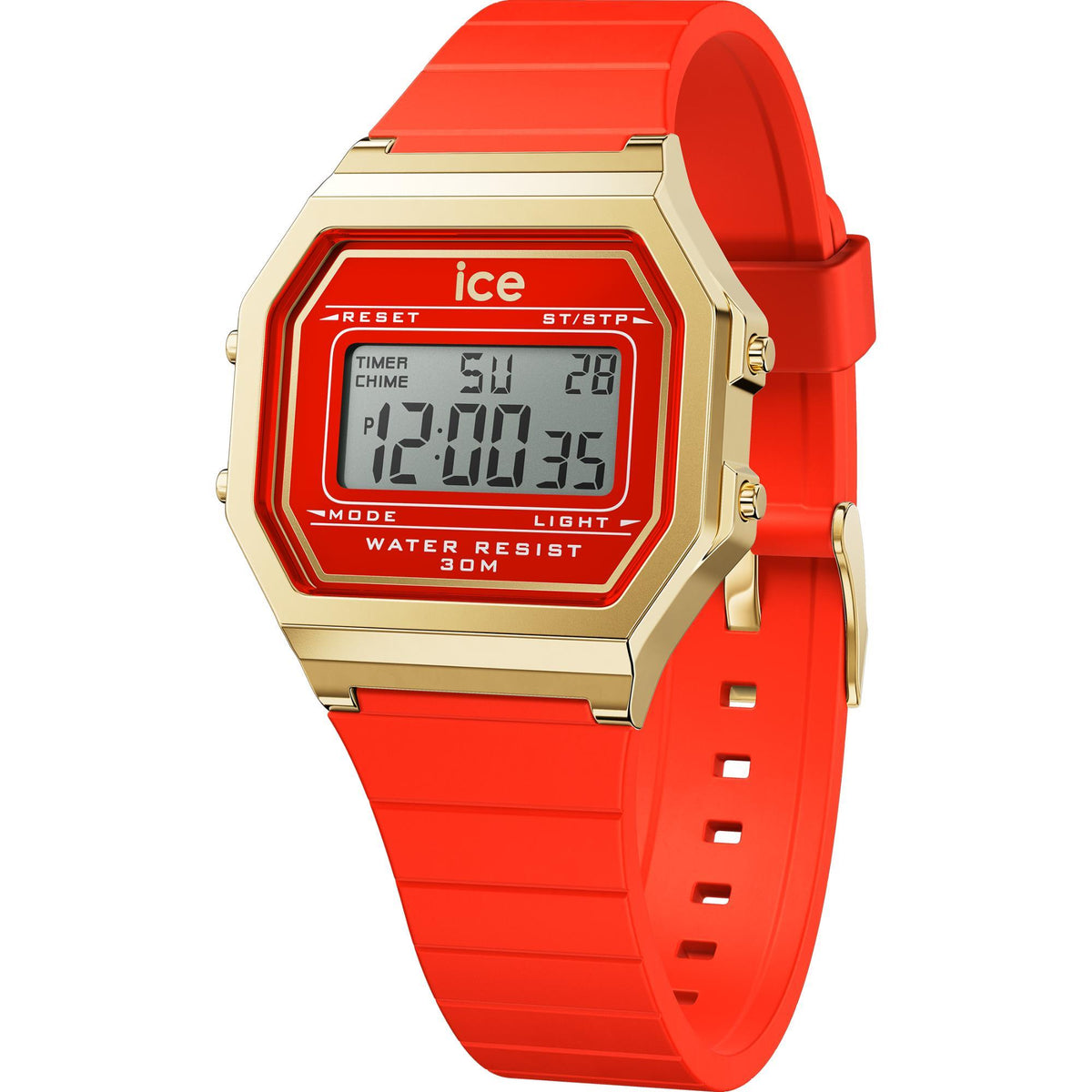ICE Digit Retro Digital Red Silicone Strap Unisex Watch 022070