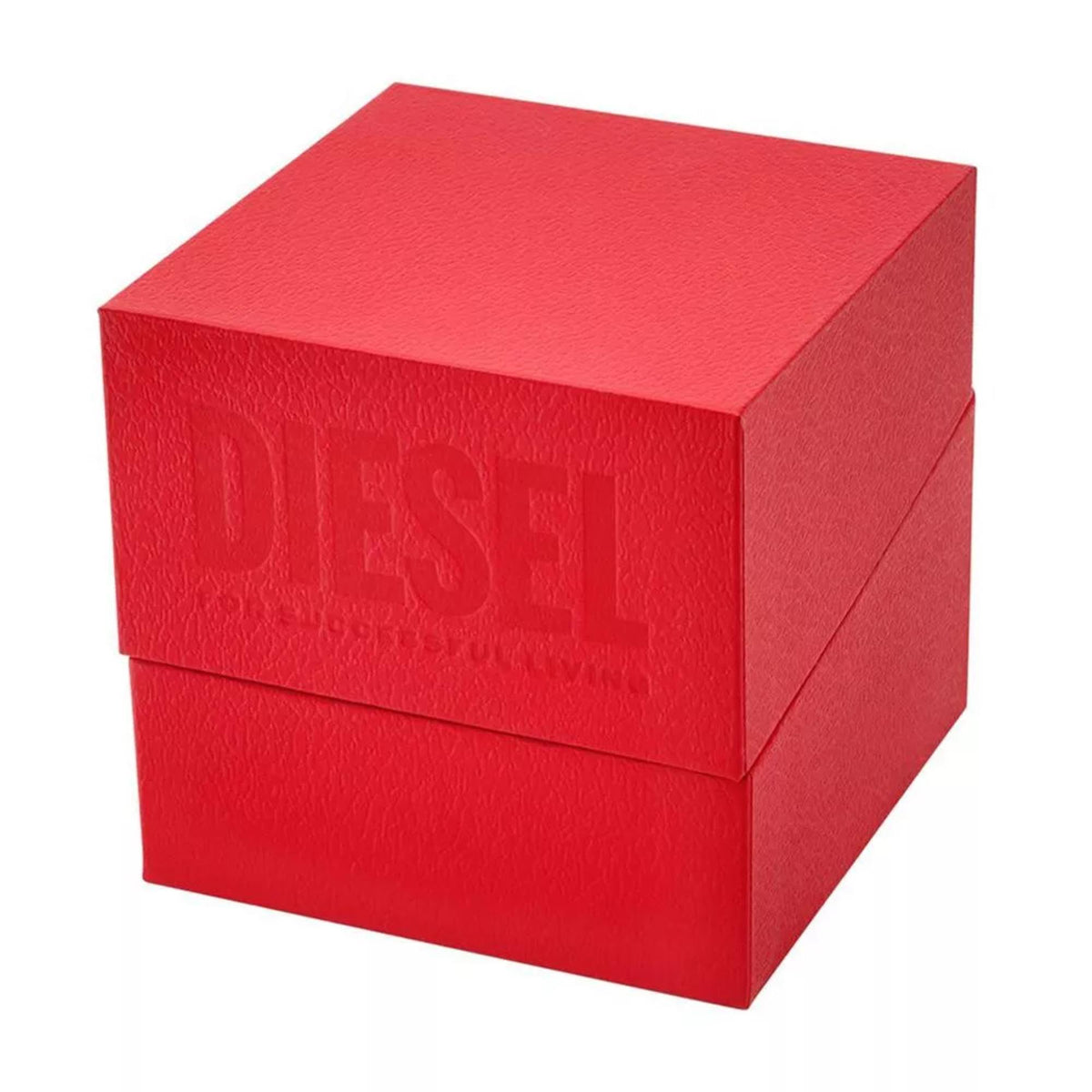 Diesel red gift box with embossed logo