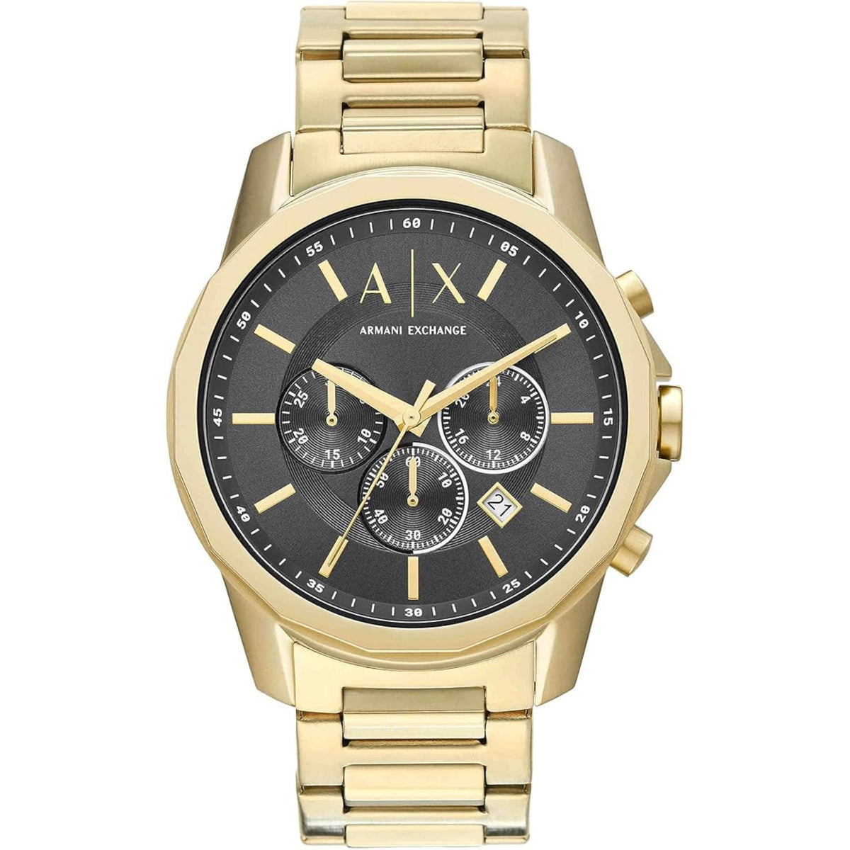 Armani Exchange Banks Chronograph Black Dial Steel Strap Men's Watch AX1721