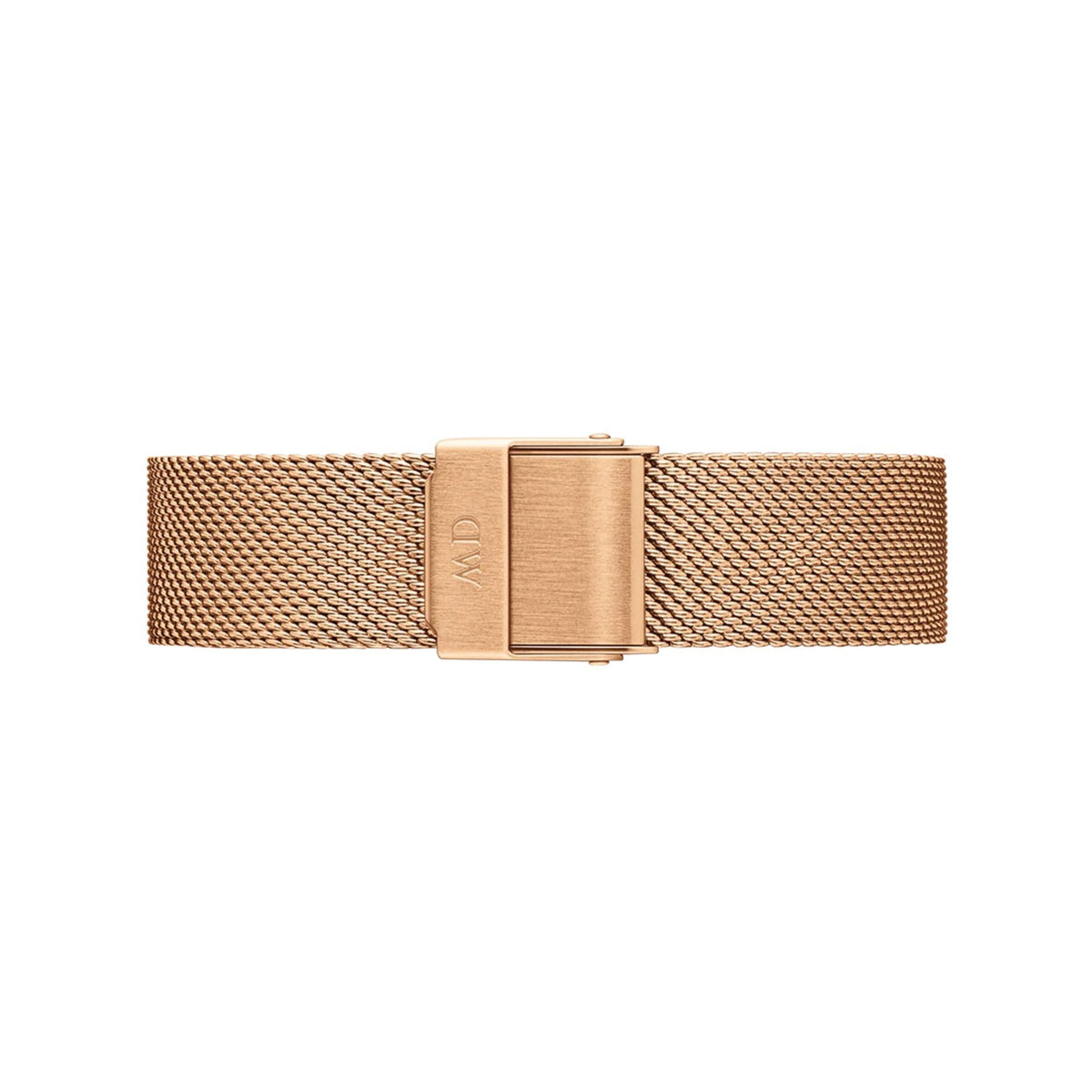 Petite ladies quartz watch bracelet clasp in rose-gold mesh finish