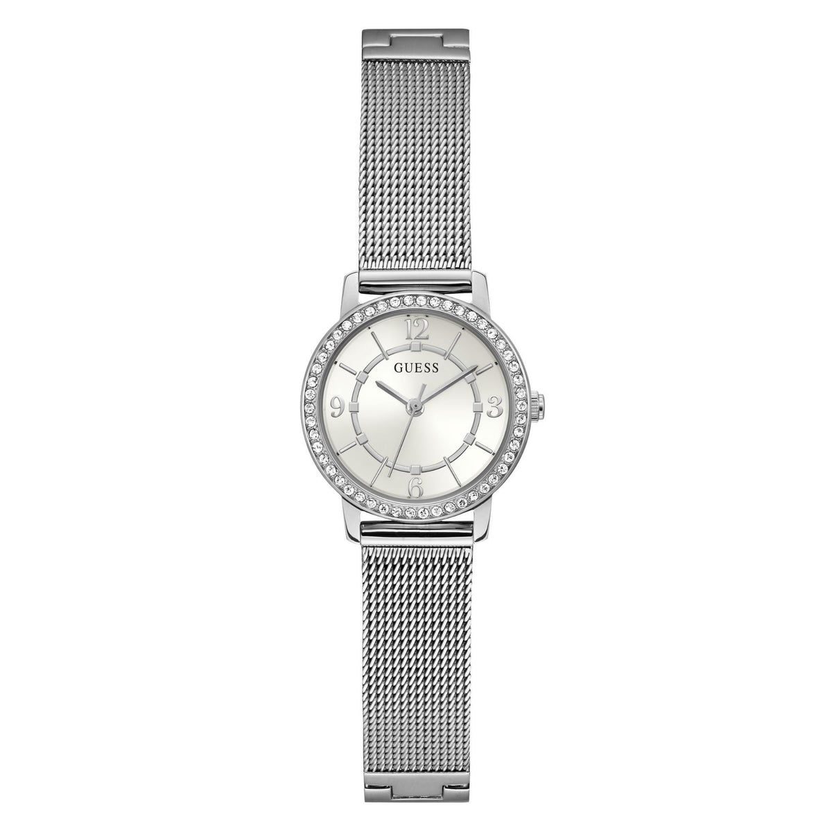 GUESS Silver Tone Analog Silver Dial Steel Strap Women's Watch GW0534L1