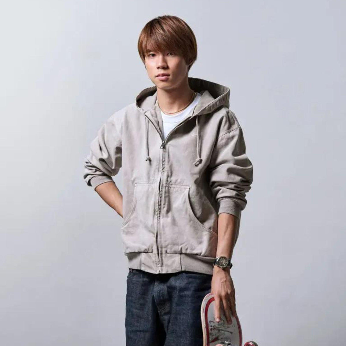 Seiko 5 Sports SRPL31K1 Yuto Horigome Limited Edition watch worn by skateboarder Yuto Horigome full body view