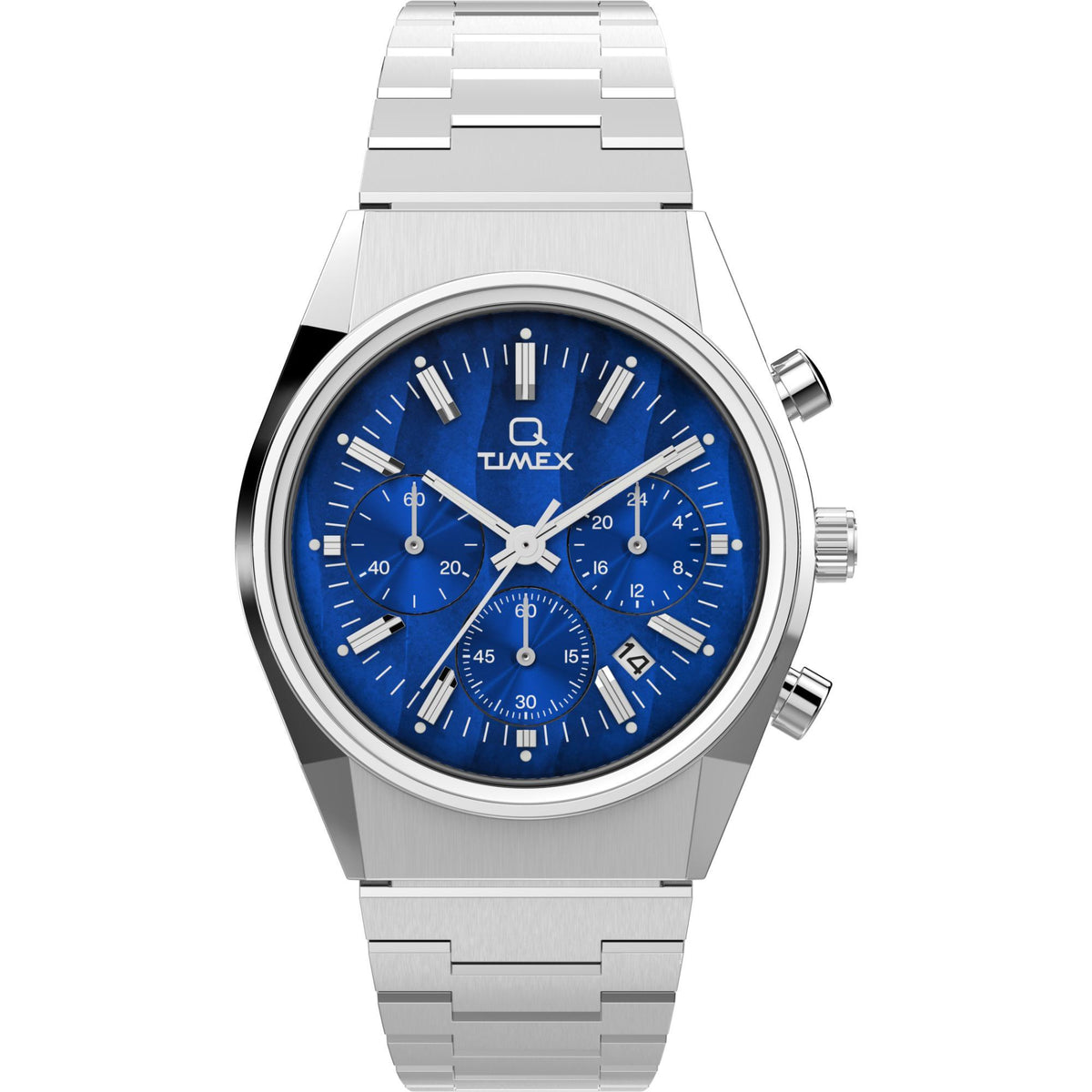 Timex Falcon Eye Chronograph Blue Dial Steel Strap Men's Watch TW2W33700