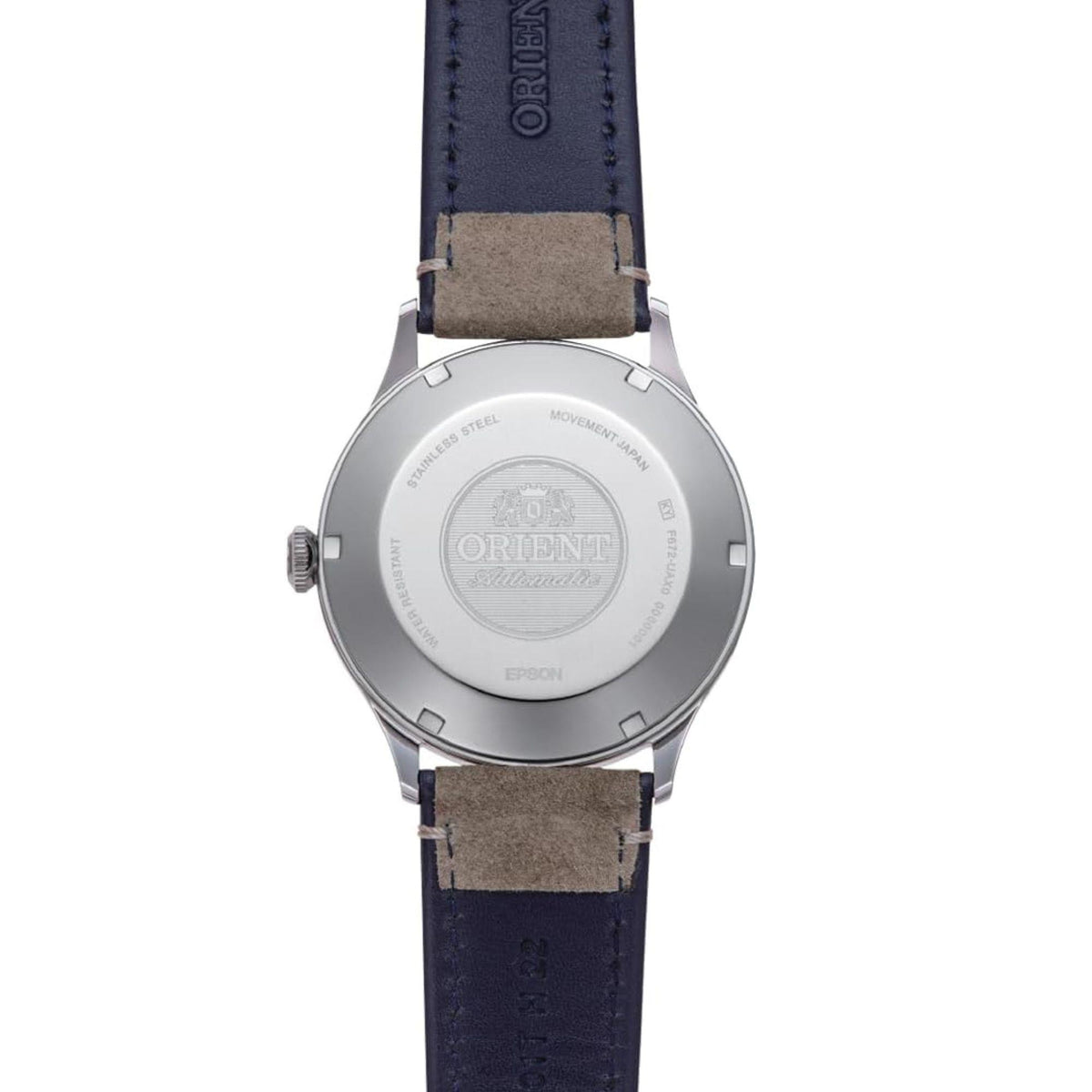 Orient Bambino RA-AC0P02L30B brown leather strap detail
