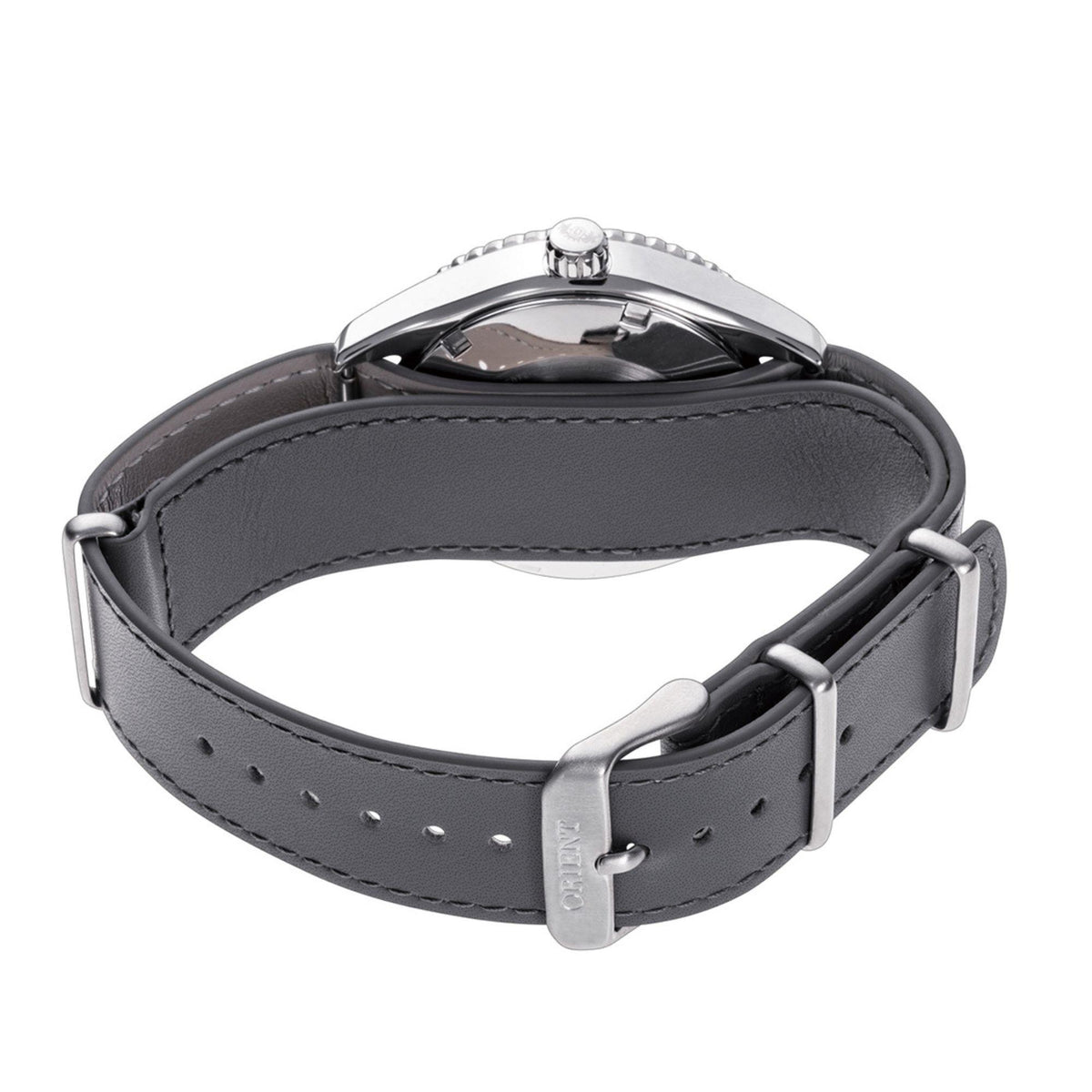 Orient Mako RA-AC0Q07V30B leather strap back view