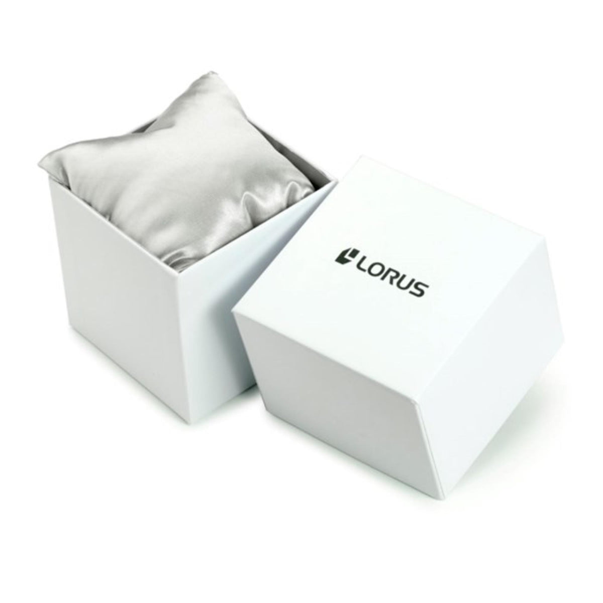 Lorus watch gift box with logo and open box insert