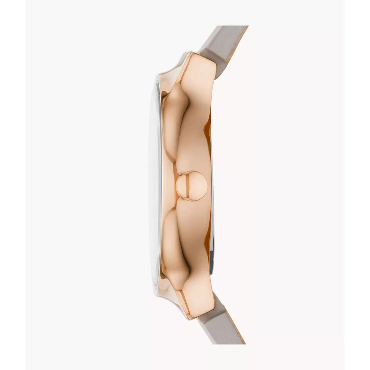 Slim side profile highlighting the rose gold-tone case and crown of the Skagen Freja Lille SKW3005 watch