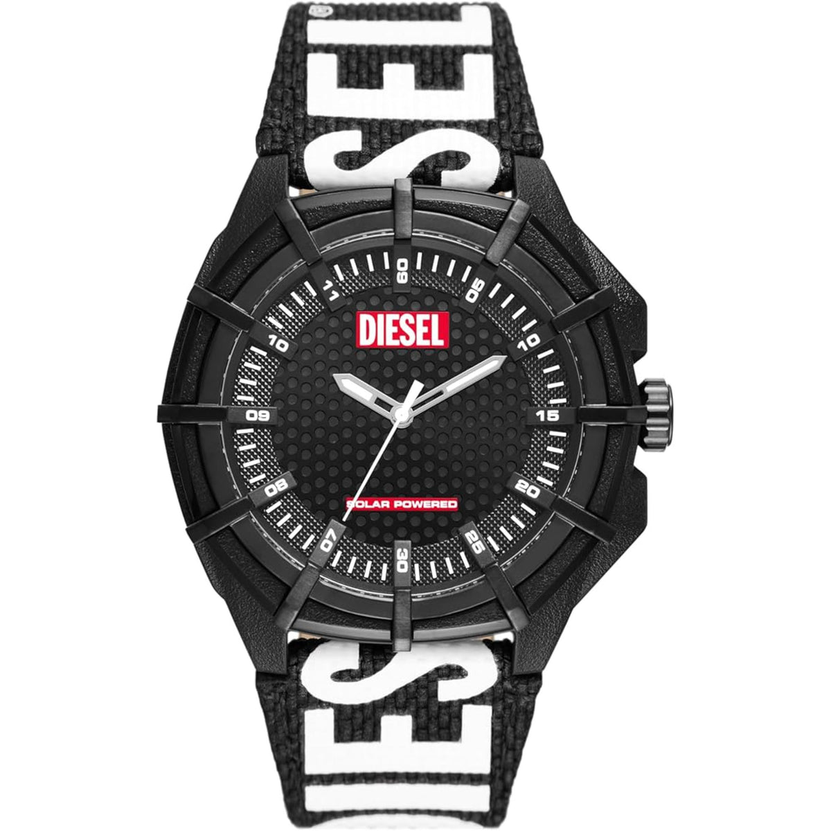 Diesel Framed Solar-Powered Black Dial Men’s Watch DZ4654