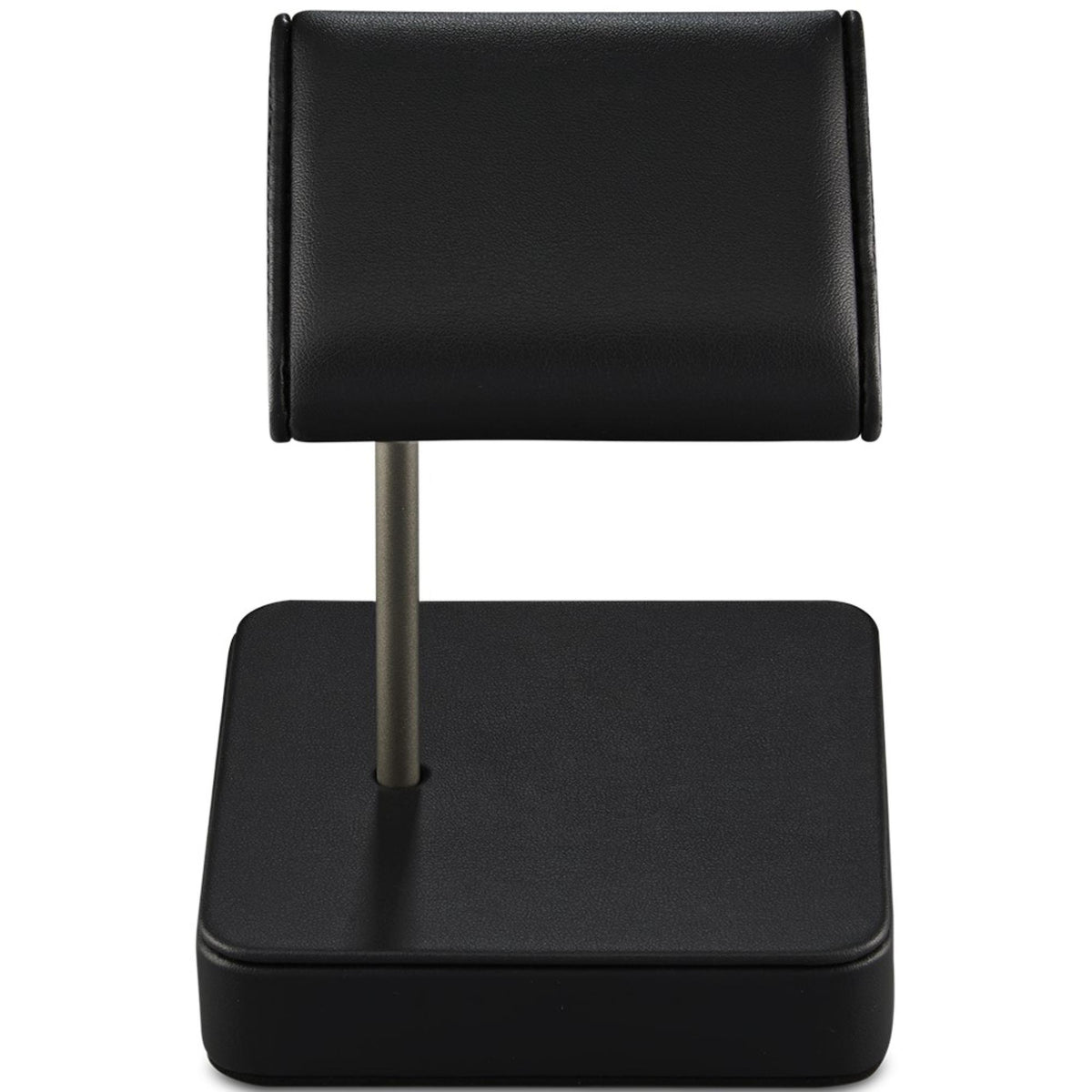 Single static watch stand with padded black top rest and square base