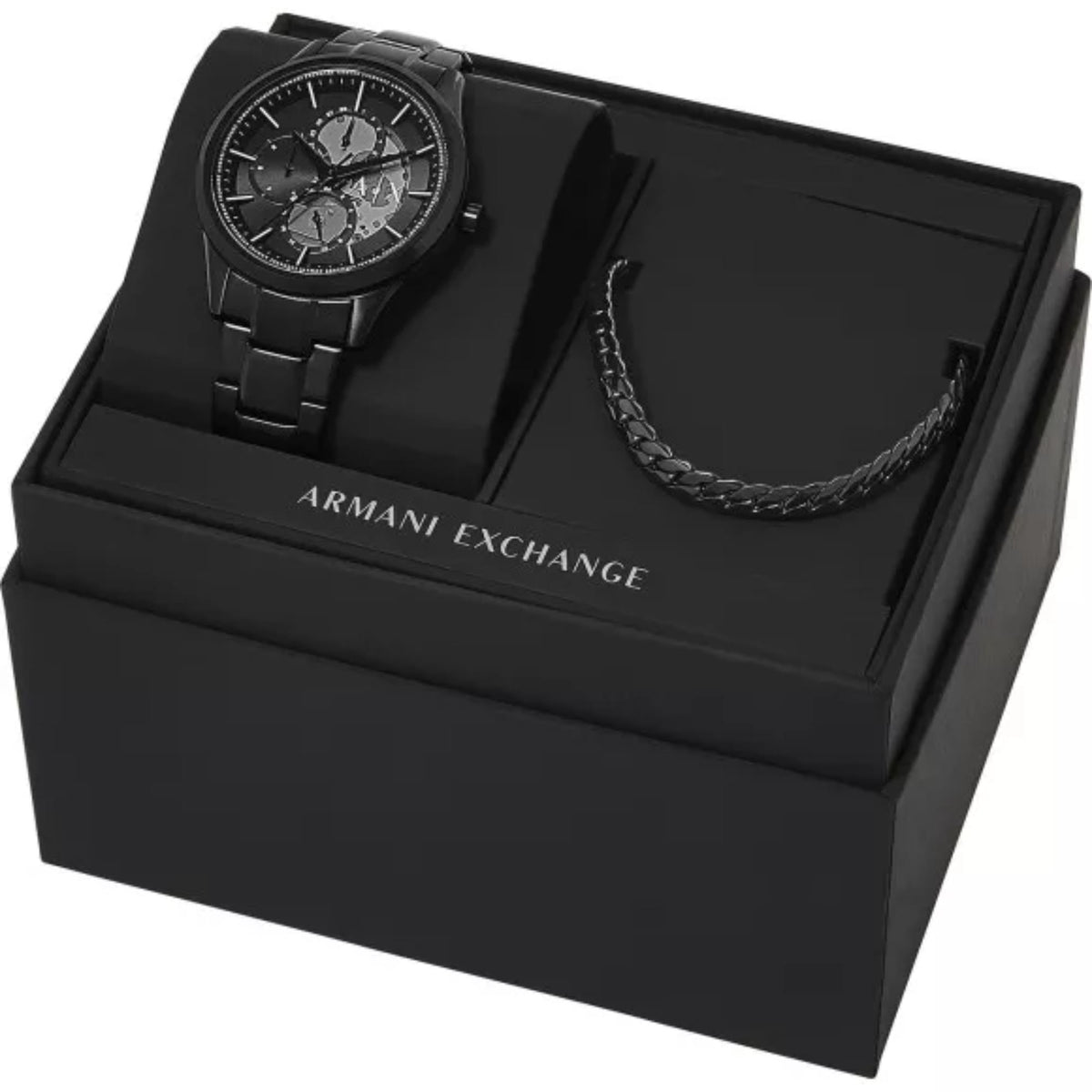 Armani Exchange Dante AX7160SET branded presentation box display view