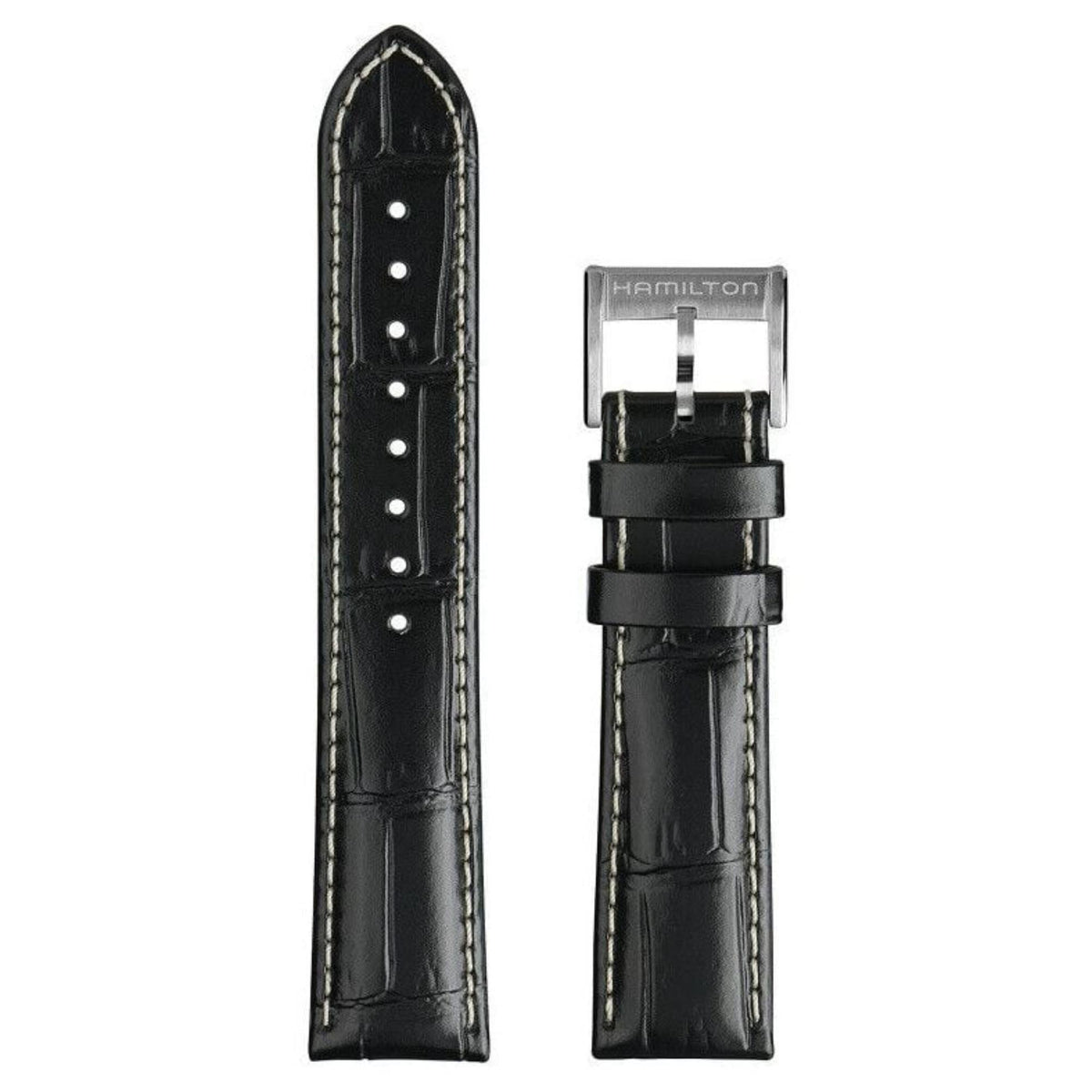 Hamilton Khaki Field Murph Black Leather Watch Strap H690000143