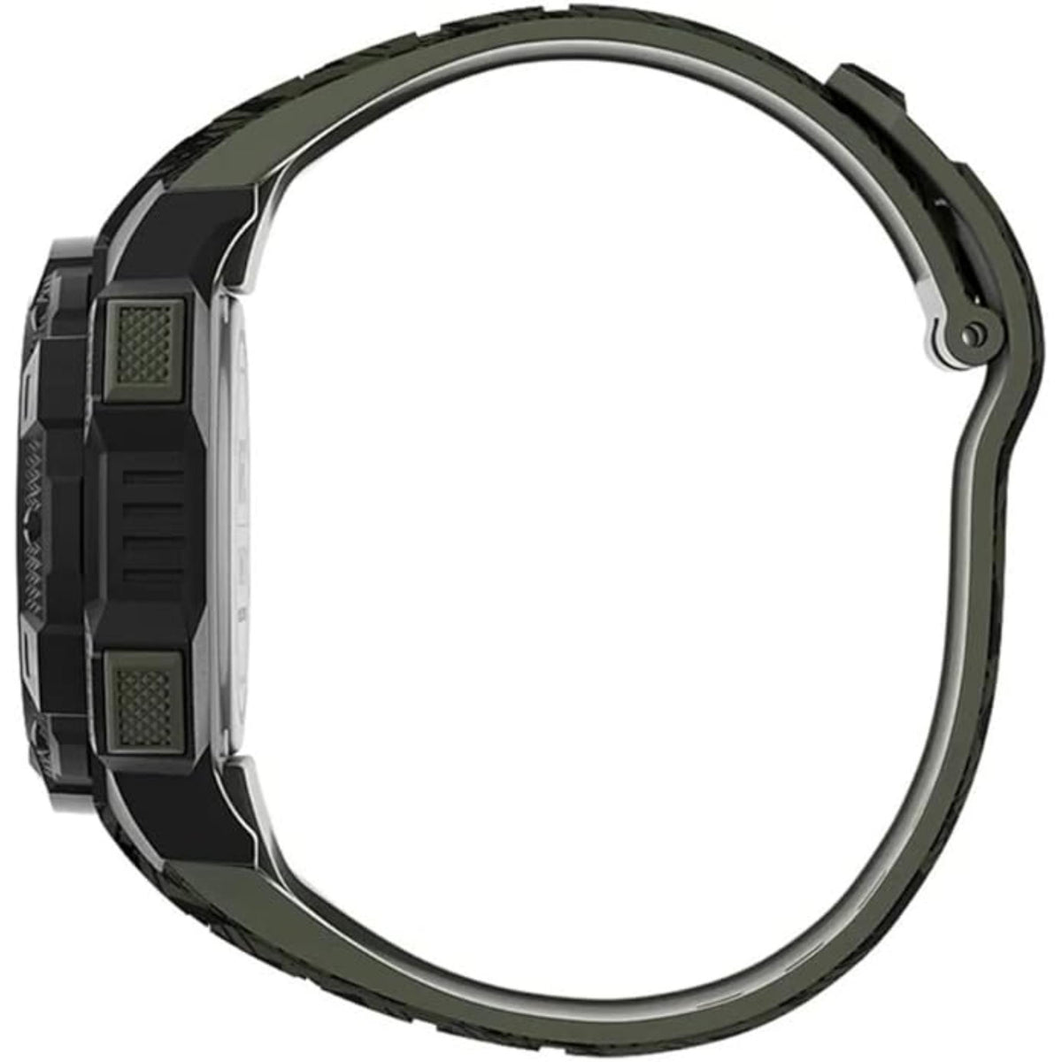 Timex UFC TW4B27500 black resin case profile side view