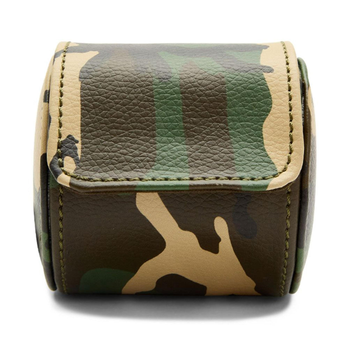 WOLF Elements single watch roll in camouflage with flap and contrast stitching