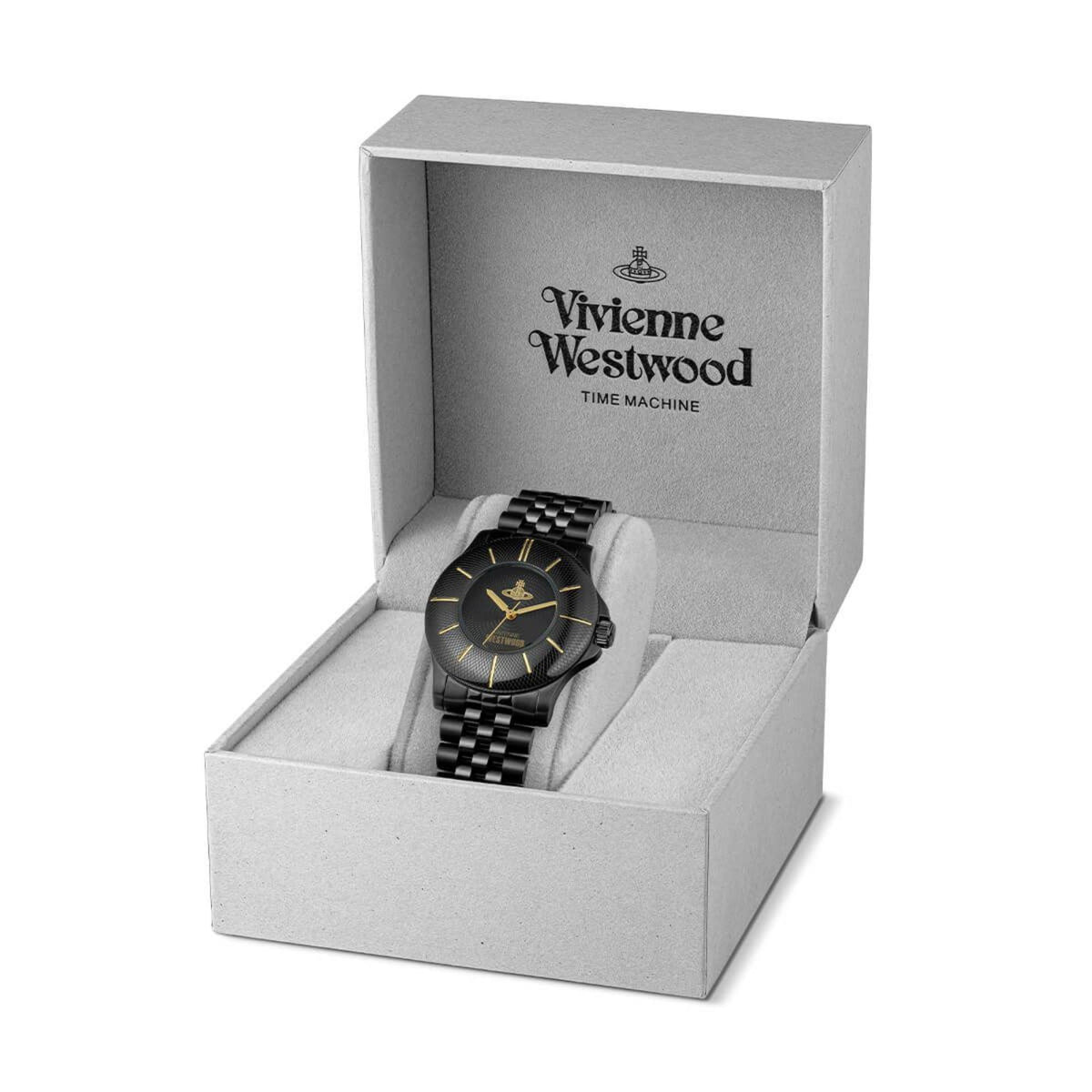 Vivienne Westwood Walbrook VV309BKBK quartz watch presented inside official grey presentation box