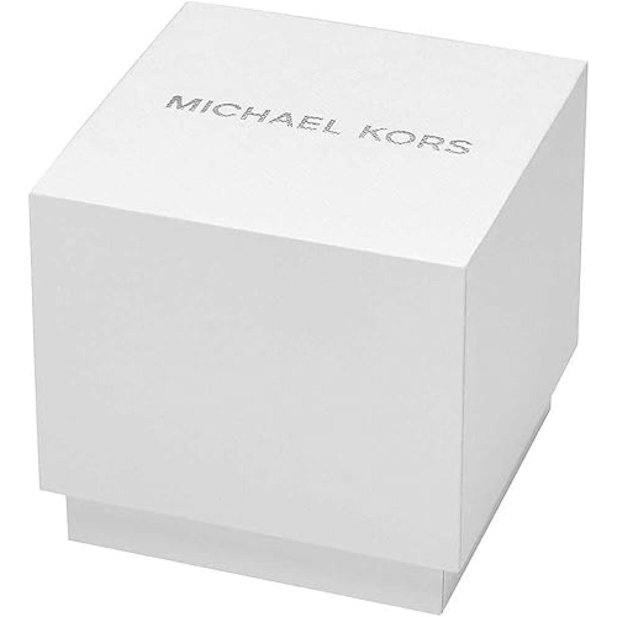 Michael Kors branded white gift box with logo text