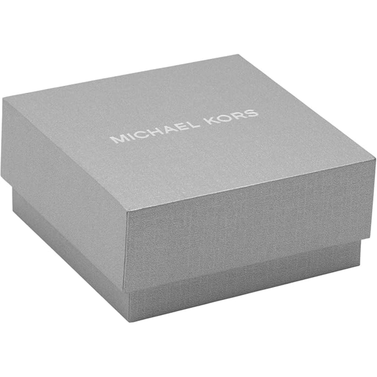 Michael Kors jewelry gift box with logo on gray lid